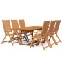 Juego de comedor de jardín 7 piezas madera maciza de acacia de vidaXL, Conjuntos de jardín - Ref: Foro24-3079638, Precio: 645...
