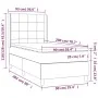 Boxspringbett mit blauer Stoffmatratze 90x200 cm von vidaXL, Betten und Lattenroste - Ref: Foro24-3131407, Preis: 340,75 €, R...