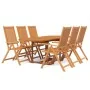 Garden dining set 7 pieces solid acacia wood by vidaXL, Garden sets - Ref: Foro24-3079639, Price: 698,71 €, Discount: %