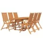 Garden dining set 7 pieces solid acacia wood by vidaXL, Garden sets - Ref: Foro24-3079639, Price: 698,71 €, Discount: %