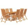 Garten-Essgruppe 9-teilig aus massivem Akazienholz von vidaXL, Gartensets - Ref: Foro24-3079640, Preis: 842,92 €, Rabatt: %