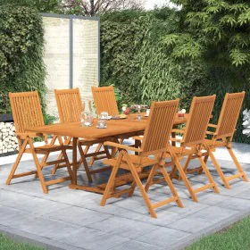 Garden dining set 7 pieces solid acacia wood by vidaXL, Garden sets - Ref: Foro24-3079641, Price: 717,83 €, Discount: %