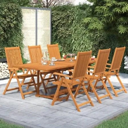 Juego de comedor de jardín 7 piezas madera maciza de acacia de vidaXL, Conjuntos de jardín - Ref: Foro24-3079641, Precio: 717...