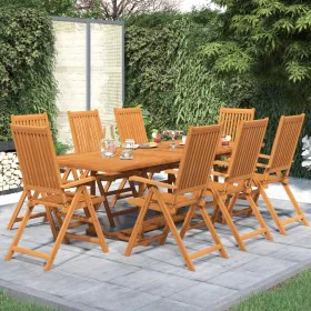 Garden dining set 9 pieces solid acacia wood by vidaXL, Garden sets - Ref: Foro24-3079642, Price: 862,60 €, Discount: %
