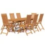Garten-Essgruppe 9-teilig aus massivem Akazienholz von vidaXL, Gartensets - Ref: Foro24-3079642, Preis: 861,44 €, Rabatt: %