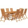 Garten-Essgruppe 9-teilig aus massivem Akazienholz von vidaXL, Gartensets - Ref: Foro24-3079642, Preis: 861,44 €, Rabatt: %