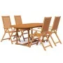 Juego de comedor de jardín 5 piezas madera maciza de acacia de vidaXL, Conjuntos de jardín - Ref: Foro24-3079643, Precio: 525...