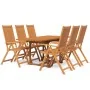 Juego de comedor de jardín 7 piezas madera maciza de acacia de vidaXL, Conjuntos de jardín - Ref: Foro24-3079646, Precio: 582...