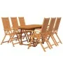 Juego de comedor de jardín 7 piezas madera maciza de acacia de vidaXL, Conjuntos de jardín - Ref: Foro24-3079646, Precio: 582...
