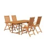Juego de comedor de jardín 5 piezas madera maciza de acacia de vidaXL, Conjuntos de jardín - Ref: Foro24-3079637, Precio: 564...