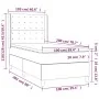 Boxspringbett mit schwarzer Samtmatratze 100x200 cm von vidaXL, Betten und Lattenroste - Ref: Foro24-3132905, Preis: 343,45 €...