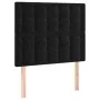 Cama box spring con colchón terciopelo negro 90x200 cm de vidaXL, Camas y somieres - Ref: Foro24-3132899, Precio: 322,79 €, D...