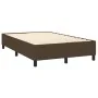 Box spring bed with mattress and LED dark brown fabric 120x200 cm by vidaXL, Beds and slatted bases - Ref: Foro24-3134784, Pr...