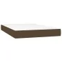 Box spring bed with mattress and LED dark brown fabric 120x200 cm by vidaXL, Beds and slatted bases - Ref: Foro24-3134784, Pr...