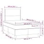 Box spring bed with mattress and LED dark brown fabric 120x200 cm by vidaXL, Beds and slatted bases - Ref: Foro24-3134784, Pr...
