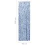 Blue and white chenille mosquito net curtain 90x200 cm by vidaXL, Mosquito nets for windows - Ref: Foro24-315127, Price: 58,3...