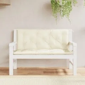 Garden bench cushions 2 pcs cream white 120x50x7 cm by vidaXL, Cushions for chairs and sofas - Ref: Foro24-315006, Price: 46,...