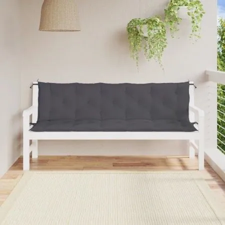 Garden bench cushions 2 pcs anthracite 180x50x7 cm by vidaXL, Cushions for chairs and sofas - Ref: Foro24-315028, Price: 60,6...