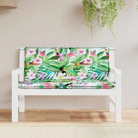 Cojines para banco de jardín 2 uds tela multicolor 120x50x7 cm by vidaXL, Cushions for chairs and sofas - Ref: Foro24-361692,...