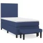 Box spring bed with blue fabric mattress 90x200 cm by vidaXL, Beds and slatted bases - Ref: Foro24-3136411, Price: 358,31 €, ...