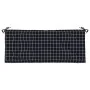 Garden bench cushions 2 pcs black checkered fabric 120x50x7cm by vidaXL, Cushions for chairs and sofas - Ref: Foro24-361691, ...
