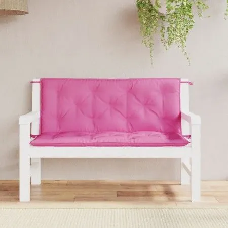 Cojines para banco de jardín 2 uds tela rosa 120x50x7 cm by vidaXL, Cushions for chairs and sofas - Ref: Foro24-361695, Price...