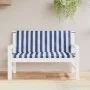 Cojines banco jardín 2 uds tela a rayas azul blanco 120x50x7 cm von vidaXL, Kissen für Stühle und Sofas - Ref: Foro24-361690,...