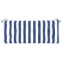 Cojines banco jardín 2 uds tela a rayas azul blanco 120x50x7 cm von vidaXL, Kissen für Stühle und Sofas - Ref: Foro24-361690,...