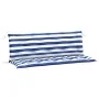 Gartenbankauflagen 2 Stück blau weiß gestreifter Stoff 150x50x7 cm von vidaXL, Kissen für Stühle und Sofas - Ref: Foro24-3617...
