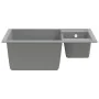 Double bowl kitchen sink with overflow in gray granite by vidaXL, Sinks - Ref: Foro24-147086, Price: 110,63 €, Discount: %