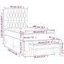 Box spring bed with light gray fabric mattress 90x200 cm by vidaXL, Beds and slatted bases - Ref: Foro24-3137365, Price: 352,...
