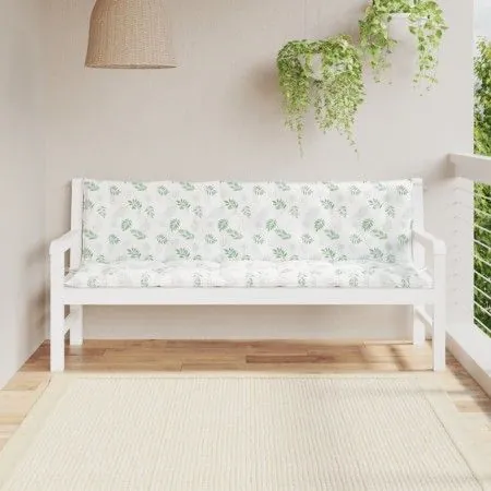 Garden bench cushions 2 pcs Oxford fabric leaf print by vidaXL, Cushions for chairs and sofas - Ref: Foro24-361731, Price: 45...