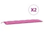 Gartenbank Kissen 2 Stück rosa Oxford Stoff von vidaXL, Kissen für Stühle und Sofas - Ref: Foro24-361733, Preis: 50,82 €, Rab...