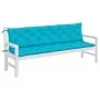 Garden bench cushions 2 pcs turquoise fabric 200x50x7 cm by vidaXL, Cushions for chairs and sofas - Ref: Foro24-361753, Price...