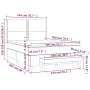 Box spring bed with dark gray fabric mattress 140x200 cm by vidaXL, Beds and slatted bases - Ref: Foro24-3137078, Price: 500,...