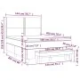 Boxspringbett mit dunkelgrauer Stoffmatratze 140x200 cm von vidaXL, Betten und Lattenroste - Ref: Foro24-3137078, Preis: 500,...