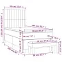 Box spring bed with blue fabric mattress 90x200 cm by vidaXL, Beds and slatted bases - Ref: Foro24-3137291, Price: 374,92 €, ...