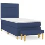 Box spring bed with blue fabric mattress 90x200 cm by vidaXL, Beds and slatted bases - Ref: Foro24-3137131, Price: 373,41 €, ...