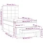 Box spring bed with blue fabric mattress 90x200 cm by vidaXL, Beds and slatted bases - Ref: Foro24-3137131, Price: 373,41 €, ...