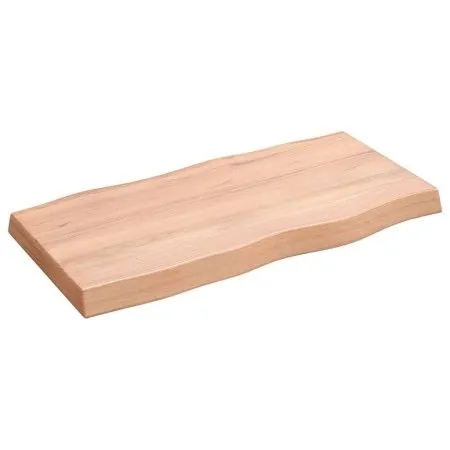 Treated wood table board with natural brown edge, 80x40x(2-6) cm. by vidaXL, Table tops - Ref: Foro24-363940, Price: 45,74 €,...