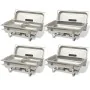 Set Lebensmittelwärmer für Buffet 4 Teile Edelstahl von vidaXL, Wilderer - Ref: Foro24-50530, Preis: 238,64 €, Rabatt: %