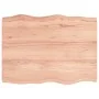 Treated wood table top with natural brown edge 80x60x(2-6) cm by vidaXL, Table tops - Ref: Foro24-363946, Price: 58,78 €, Dis...