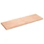 Treated wood table board with natural brown edge, 120x40x(2-4)cm. by vidaXL, Table tops - Ref: Foro24-363956, Price: 35,54 €,...