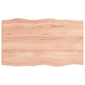 Treated wood table top with natural brown edge 100x60x(2-6)cm by vidaXL, Table tops - Ref: Foro24-363955, Price: 74,68 €, Dis...