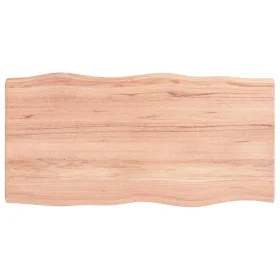 Treated wood table top with natural brown edge 100x50x(2-6)cm by vidaXL, Table tops - Ref: Foro24-363952, Price: 42,37 €, Dis...