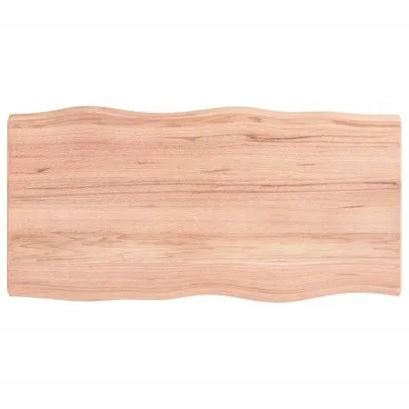 Treated wood table top with natural brown edge 100x50x(2-6)cm by vidaXL, Table tops - Ref: Foro24-363952, Price: 42,37 €, Dis...