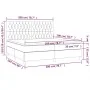 Box spring bed with blue fabric mattress 200x200 cm by vidaXL, Beds and slatted bases - Ref: Foro24-3142047, Price: 689,74 €,...