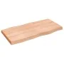 Treated wood table top with natural brown edge 100x50x(2-6)cm by vidaXL, Table tops - Ref: Foro24-363952, Price: 42,37 €, Dis...