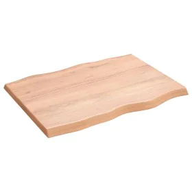 Treated wood table top with natural brown edge 80x60x(2-4) cm by vidaXL, Table tops - Ref: Foro24-363945, Price: 49,21 €, Dis...