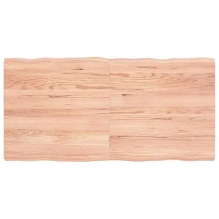 Treated wood table top with natural brown edge 120x60x(2-4)cm by vidaXL, Table tops - Ref: Foro24-363960, Price: 47,84 €, Dis...
